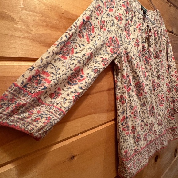 Ralph Lauren Cream Blouse with Smocked Details and Relaxed Fit - Picture 4 of 8